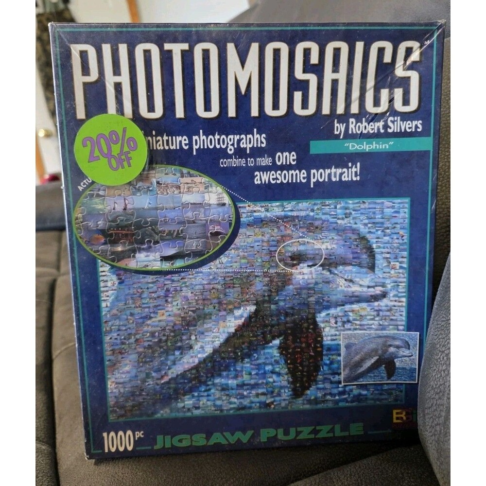 Photomosaics Dolphin Jigsaw Puzzle 1026 Pieces Factory Sealed Robert Silvers NIB